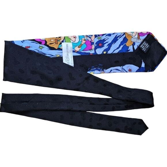 Disney Store Black Seven Dwarfs Silk Tie - Picture 2 of 5